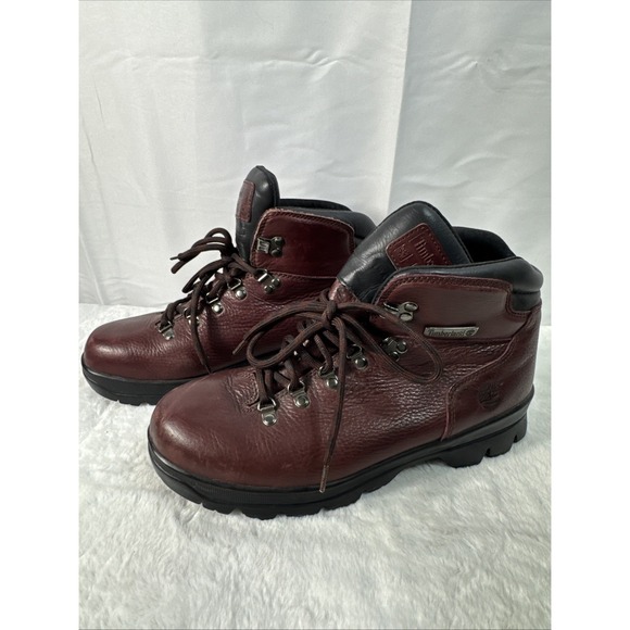 Timberland Euro Hiker  Boots Men\'s  Burgundy Size 11 Medium main image 6